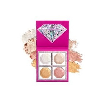NYX Diamonds & Ice, Please! Highlighting Palette in Best Life featuring shimmering highlighter shades for a radiant glow.