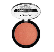 NYX Professional Makeup Duo Chromatic Illuminating Powder 05 Synthetica featuring a smooth, blendable formula with duo-chrome shimmer.