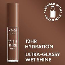 NYX This Is Milky Lip Gloss in Milk the Coco featuring a nourishing formula that leaves lips soft, smooth, and beautifully glossy.