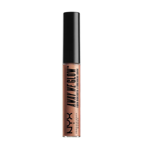 NYX Professional Makeup Away We Glow Liquid Highlighter in shade 05 Rose Quartz with a lightweight formula and radiant rosy shimmer.