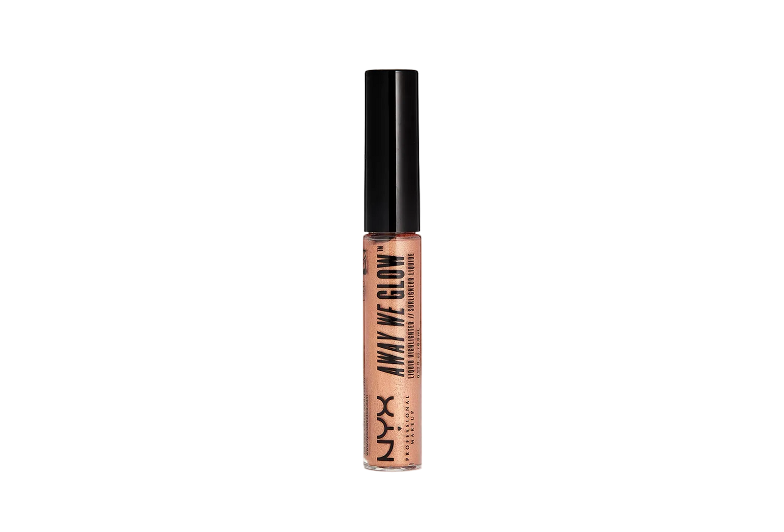 NYX Professional Makeup Away We Glow Liquid Highlighter in shade 07 Gold Rush with a lightweight formula and radiant golden finish.