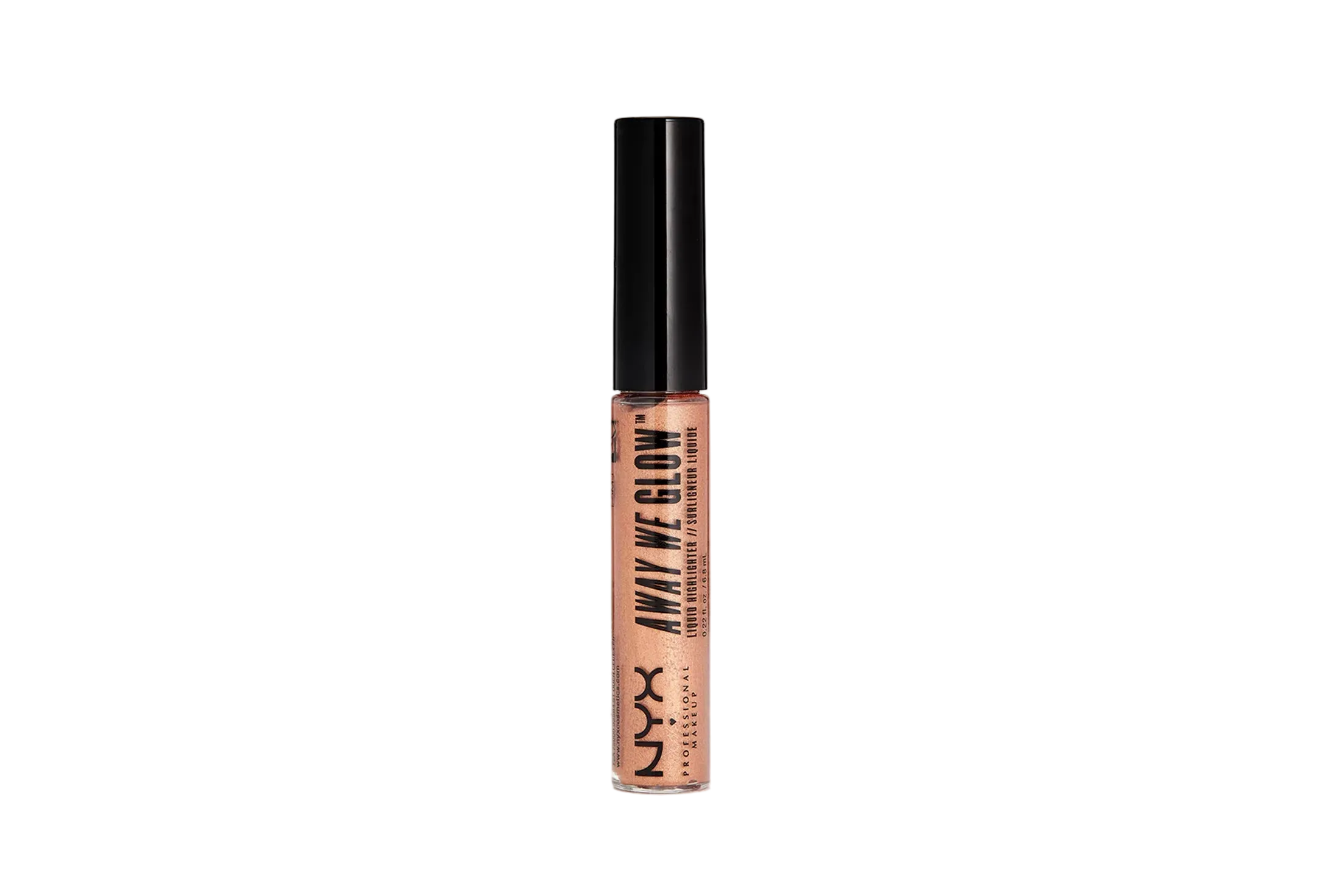 NYX Professional Makeup Away We Glow Liquid Highlighter in shade 07 Gold Rush with a lightweight formula and radiant golden finish.