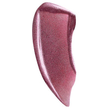 NYX Professional Makeup Chromatic Lip Gloss in shade 03 Galaxy Glow applied to the lips, highlighting its iridescent champagne shimmer, high-shine glossy finish, and light-reflecting effect.