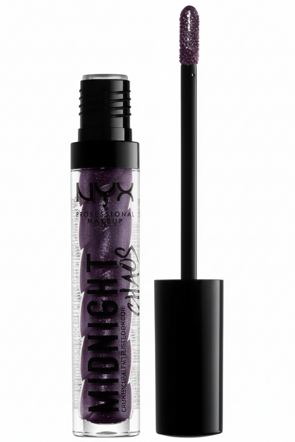 NYX Professional Makeup Chromatic Lip Gloss in shade 06 Galactic with a lightweight formula and a high-shine, multidimensional finish.