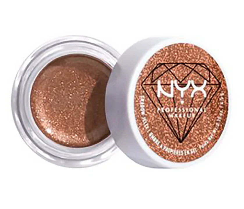 NYX Professional Makeup Diamonds & Ice Eye Shadow Jelly in 03 Rust Worthy featuring a jelly eyeshadow with a smooth, bouncy texture and shimmering finish.