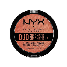NYX Professional Makeup Duo Chromatic Illuminating Powder in shade 05 Synthetica with a silky formula and multidimensional luminous finish.