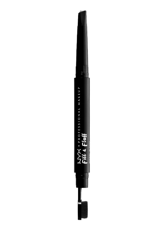 NYX Professional Makeup Fill & Fluff Eyebrow Pencil in 09 Clear featuring a clear brow pencil with a dual-ended design for grooming, shaping, and styling brows.