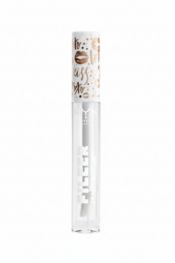 NYX Professional Makeup Filler Instinct Plumping Lip Polish in shade 01 Let's Glaze with a plumping formula and a high-shine glossy finish.