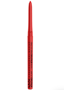 NYX Professional Makeup Mechanical Lip Liner in shade Ruby displayed as a retractable lip pencil, featuring a richly pigmented formula for precise lip definition.