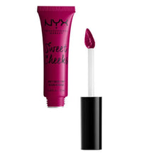 Close-up of NYX Sweet Cheeks Soft Cheek Tint in shade 05 Showgirl showcasing the precision applicator and smooth liquid blush formula.