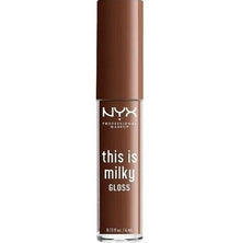 NYX This Is Milky Lip Gloss in Milk the Coco with a hydrating formula and a high-shine, non-sticky finish.