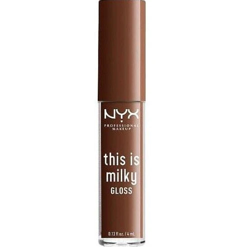 NYX This Is Milky Lip Gloss in Milk the Coco with a hydrating formula and a high-shine, non-sticky finish.