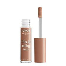 NYX This Is Milky Lip Gloss Pink Shake delivering milky pink color with a smooth, comfortable formula and glossy shine.