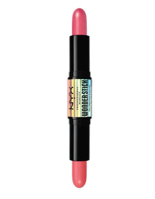NYX Wonder Stick Cream Blush in 01 Prism Of Love featuring a dual-ended cream blush stick with blendable color for a soft, radiant-looking flush.