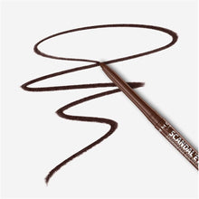 Rimmel Scandal'eyes Eye Define Eyeliner Pencil in shade 002 Chocolate Brown shown with the pencil tip exposed, highlighting its creamy formula and precise application.