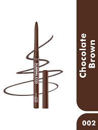 Swatch of Rimmel Scandal'eyes Eye Define Eyeliner Pencil in shade 002 Chocolate Brown showcasing its rich chocolate brown color, smooth texture, and intense pigmentation.