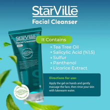 Starville Facial Cleanser with Salicylic Acid and Sulfur for acne-prone skin