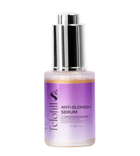 Telofill Anti-Blemish Serum with a lightweight formula that helps reduce the appearance of blemishes and improve skin clarity.