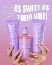 Telofill Very Berry Body Scrub with a nourishing formula that helps reveal smoother, healthier-looking skin.