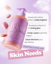Telofill Candy Lush Body Wash featuring a gentle cleansing formula that removes impurities without drying the skin.