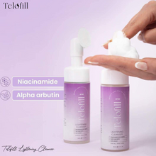 Telofill Lightening Cleanser featuring a gentle cleansing formula that removes impurities and refreshes the skin.