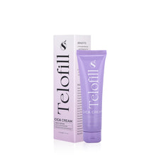 Telofill Cica Cream 50g shown clearly, highlighting its formula with centella and panthenol for soothing and moisturizing skin.