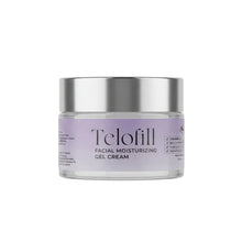 Telofill Facial Moisturizing Gel Cream 50g displayed clearly, highlighting the product packaging, name, size, and hydrating skincare formula.