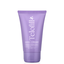 Telofill Hand Cream 50g displayed clearly, highlighting the product packaging, name, size, and intensive moisturizing formula.