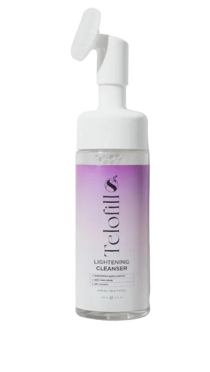 Telofill Lightening Cleanser formulated to gently cleanse the skin while promoting a brighter, more even-looking complexion.