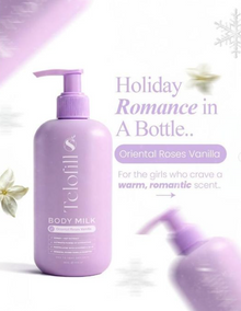 Telofill Body Milk Oriental Roses Vanilla featuring a fast-absorbing formula that leaves skin soft and moisturized.