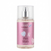 Telofill Pink Blush Body Mist Travel Size 100ml displayed clearly, highlighting the product packaging, name, size, and fruity feminine fragrance.
