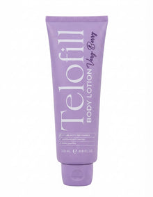 Telofill Very Berry Body Lotion 250ml displayed clearly, highlighting the product packaging, name, size, and moisturizing body care formula.