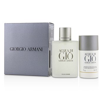 Acqua Di Gio Coffret: Eau De Toilette Spray 100ml/3.4oz + Alcohol-Free Deodorant Stick 75ml/2.6oz - 8COM STORES