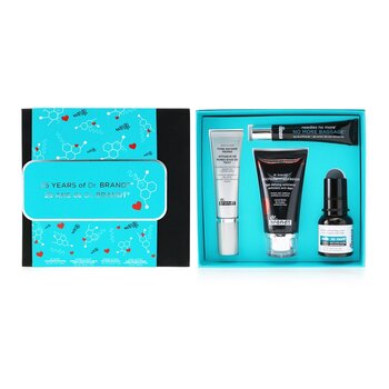 25 Years Of Dr. Brandt Kit: Microdermabrasion 60g+ Wrinkle Smoothing Cream 15g+ Pore Refiner Primer 30ml+ No More Baggage 15g - 8COM STORES