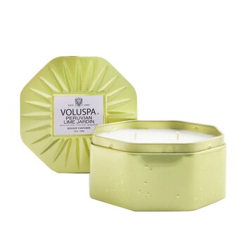 3 Wick Octagon Tin Candle - Peruvian Lime Jardin - 8COM STORES