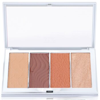 4 in 1 Skin Perfecting Powders Face Palette (1x Setting Powder, 1x Bronzer, 1x Highlighter, 1x Blush) - # Dark Deep - 8COM STORES