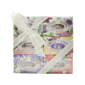 Dolce Vivere The Collection Soap Set: Sardegna + Portofino + Roma + Capri + Firenze + Venezia - 8COM STORES