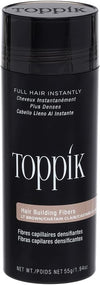 Toppik Hair Building Fibres Powder, Light Brown - for A Thicker-looking Hairline, Crown and Beard, Instant Thinning Concealer for Men and Women