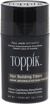 Toppik Hair Building Fibres Powder, Dark Brown - for A Thicker-looking Hairline, Crown and Beard, Instant Thinning Concealer for Men and Women