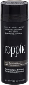 Toppik Hair Building Fibres Powder, Dark Brown - for A Thicker-looking Hairline, Crown and Beard, Instant Thinning Concealer for Men and Women