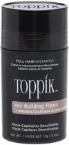 Toppik Hair Building Fibres Powder, Light Brown - for A Thicker-looking Hairline, Crown and Beard, Instant Thinning Concealer for Men and Women