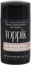 Toppik Hair Building Fibres Powder, Light Brown - for A Thicker-looking Hairline, Crown and Beard, Instant Thinning Concealer for Men and Women