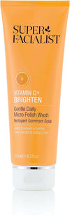 Super Facialist - Vitamin C + Brighten Skin Renew Cleansing Oil, Face Cleanser for Dissolving Makeup & Remove Daily Impurities, Contains Olive Oil, Vegan Friendly, 200ml