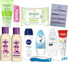 Travel Toiletries Set for Women - Complete Mini Travel Toiletries, Holiday Minis Toiletries, Airport Security Liquids Bags, and Hospital Miniature Toiletries with Laizy Stuff Checklist