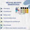 Travel Size Toiletries Set for Women & Men - Essential Toiletry Kit for Travel, Hospital, Over Night Stay, Unisex Quality Personal Care