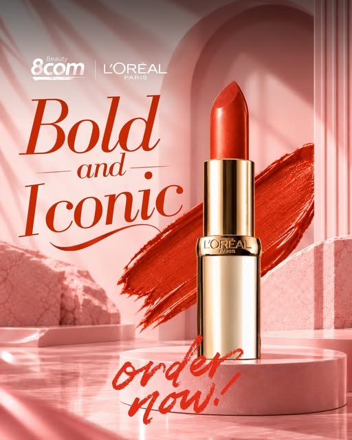 Photo by 8COM Beauty on October 14, 2026. May be an image of one or more people, makeup, lipstick, cosmetics, magazine and text.